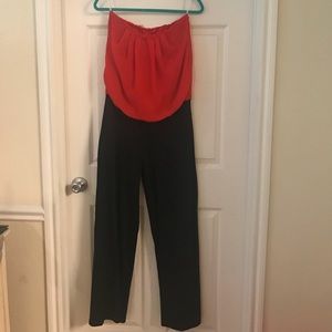 Body Central One Piece Strapless Pants Suit
